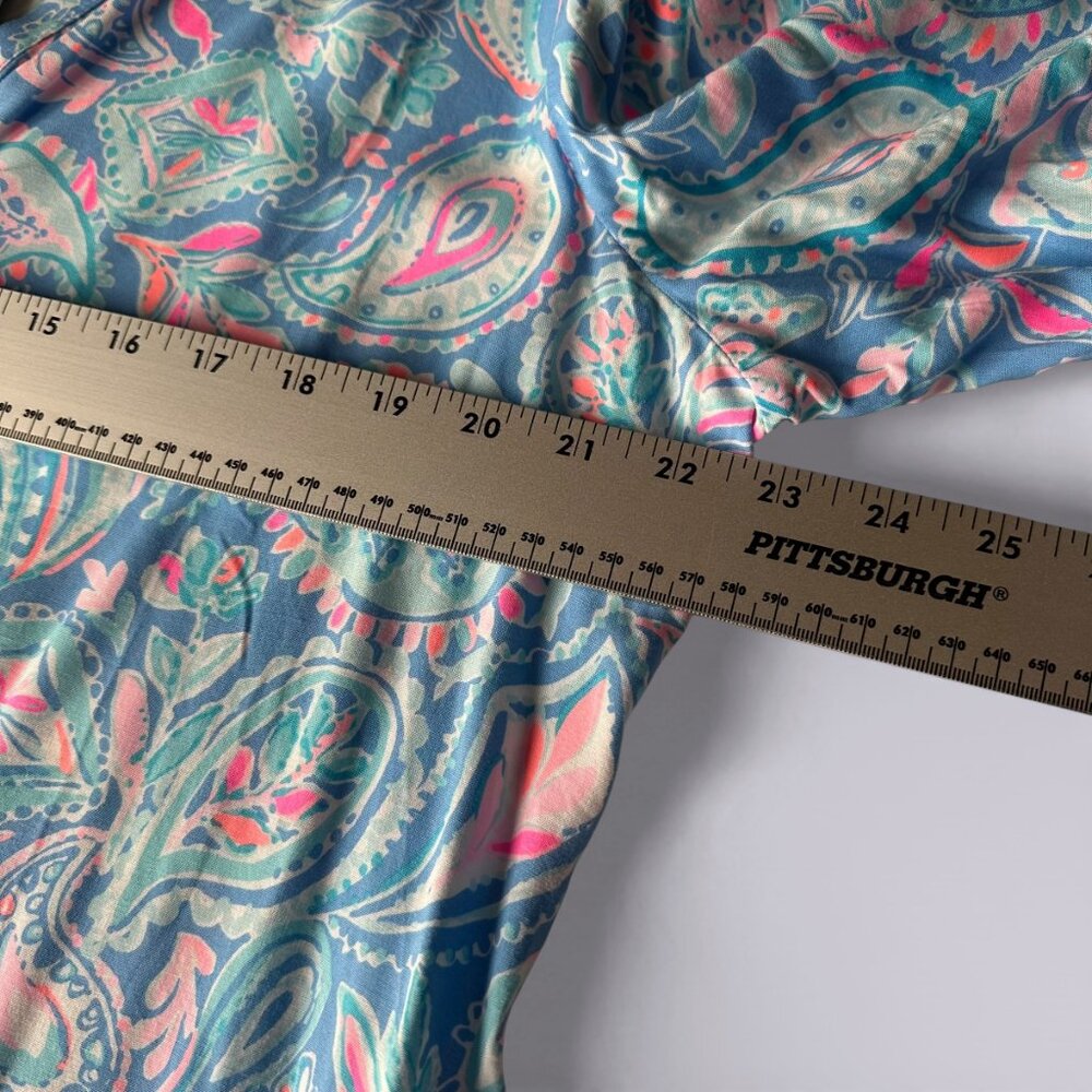 Lilly Pulitzer Women's CHARLEE TUNIC Dress Zanzibar Blue Fish Kiss XL NWT - Picture 7 of 7
